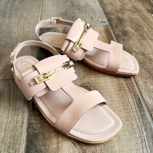 Tod's Blush Pink Leather Sandals